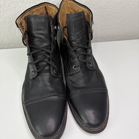 Florsheim Limited Leather Cap Toe Lace Up Boots Black Men’s Size 13 main image 9